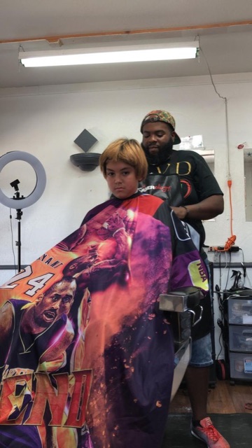 Client in the chair at the studio
